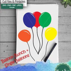 Balloons SVG, Balloons Clipart, Balloons Cutting File, Party svg, Birthday Svg, for Cricut, Silhouette, printable Clipart, png dxf jpeg svg