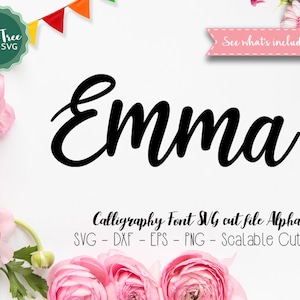 Alphabet SVG Schrift Cutfile, Moderne Kalligraphie SVG, Handgeschriebene Schrift Svg, Silhouette Cameo, Digitale Dateien, Svg Dxf EPS Png Jpeg