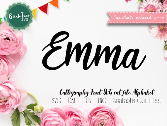 Alphabet SVG Font Cutfile, Modern Calligraphy SVG, Handwritten Script Cricut font Svg, Silhouette Cameo, Digital files, Svg Dxf EPS Png Jpeg
