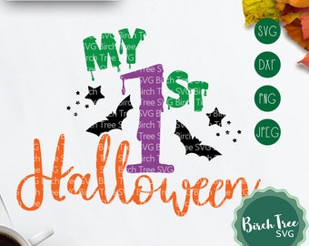 Mein erstes Halloween Svg, 1. Halloween Svg, Baby Halloween Svg, Baby Svg, Kinder Halloween Svg, Halloween schneiden Dateien Cricut Silhouette Png