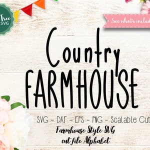 Country Farmhouse Alphabet SVG Fonts, Farmhouse Font SVG, Svg Font, Skinny Font Svg Cricut font Svg Silhouette Cut File Svg Dxf EPS Png Jpeg