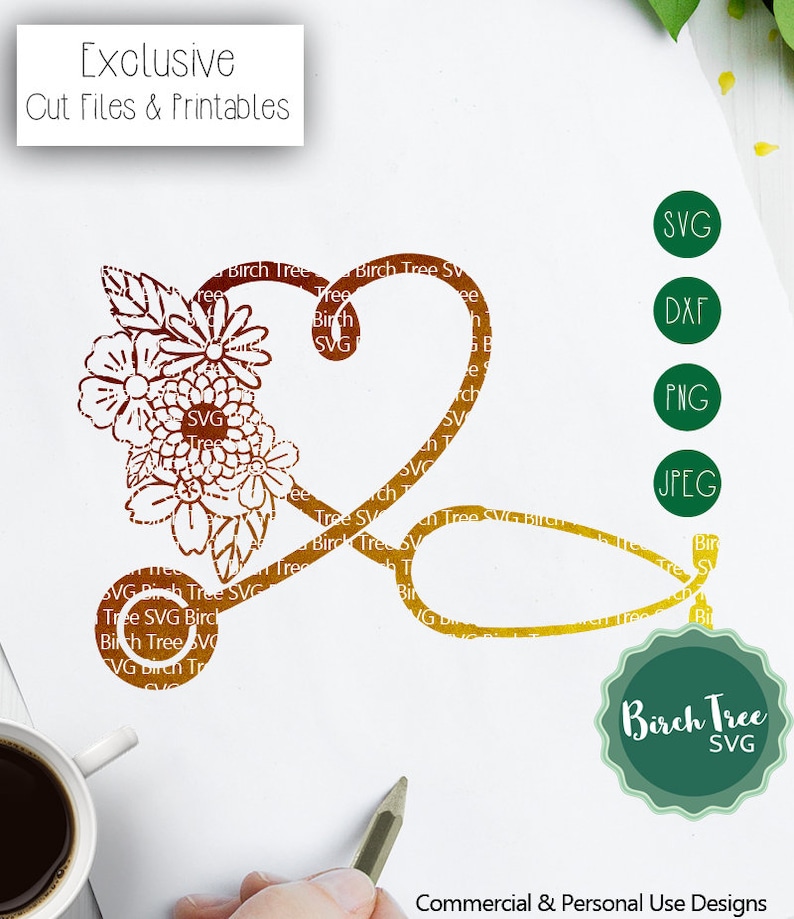 Download Floral Stethoscope Svg Nurse Svg Doctor Svg Floral Nursing | Etsy