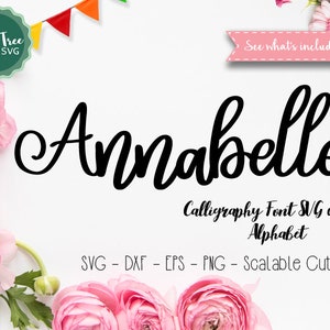 Alphabet SVG Fonts Cutfile, Modern Calligraphy SVG, Handwritten Script Cricut font Svg, Silhouette Cameo, Digital files Svg Dxf EPS Png Jpeg
