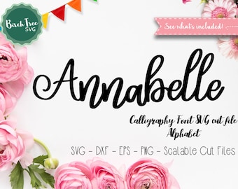 Alphabet SVG Fonts Cutfile, Modern Calligraphy SVG, Handwritten Script Cricut font Svg, Silhouette Cameo, Digital files Svg Dxf EPS Png Jpeg