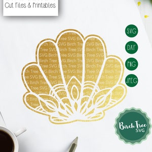 Shell Mandala SVG Cut File, Seashell SVG, Shell Clipart, Shell Zentangle, Seashell Stencil Svg for Cricut Silhouette png dxf jpeg svg