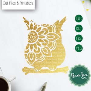 Eule Mandala Svg, Eule Svg geschnitten Datei, Mandala SVG, Eule Clipart, Eule Zentangle, Eule Floral Aufkleber Svg für Cricut Silhouette Png Dxf jpeg Svg