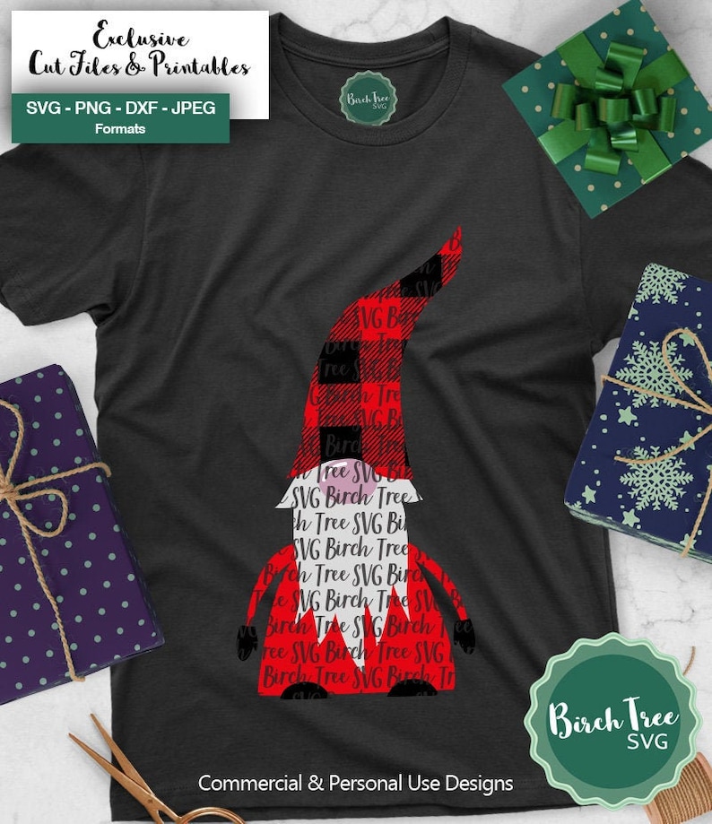 Plaid Gnome Svg Gnome Svg Shirt Design Christmas Svg Nordic Etsy