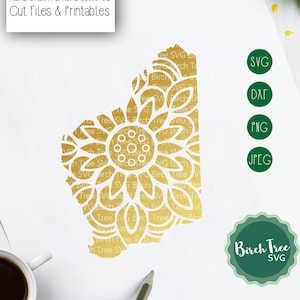 Western Australia Mandala SVG schneiden Datei, Western Australia SVG, Karte Svg, Western Australia Schablone Svg für Cricut Silhouette Png Dxf Jpeg svg