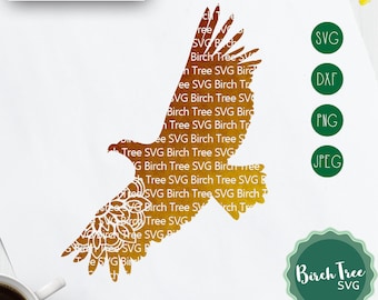 Eagle Mandala Svg, Eagle Svg Cut File, Mandala SVG, Animal Mandala Svg Zentangle Decal Svg para Cricut Eagle Silhouette png dxf jpeg svg