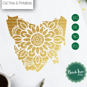 Tasmanien Mandala SVG schneiden Datei, Tasmanien SVG, Tasmanien Karte Svg, Schablone Svg, Tasmanien Aufkleber Svg für Cricut Silhouette Png Dxf Jpeg svg