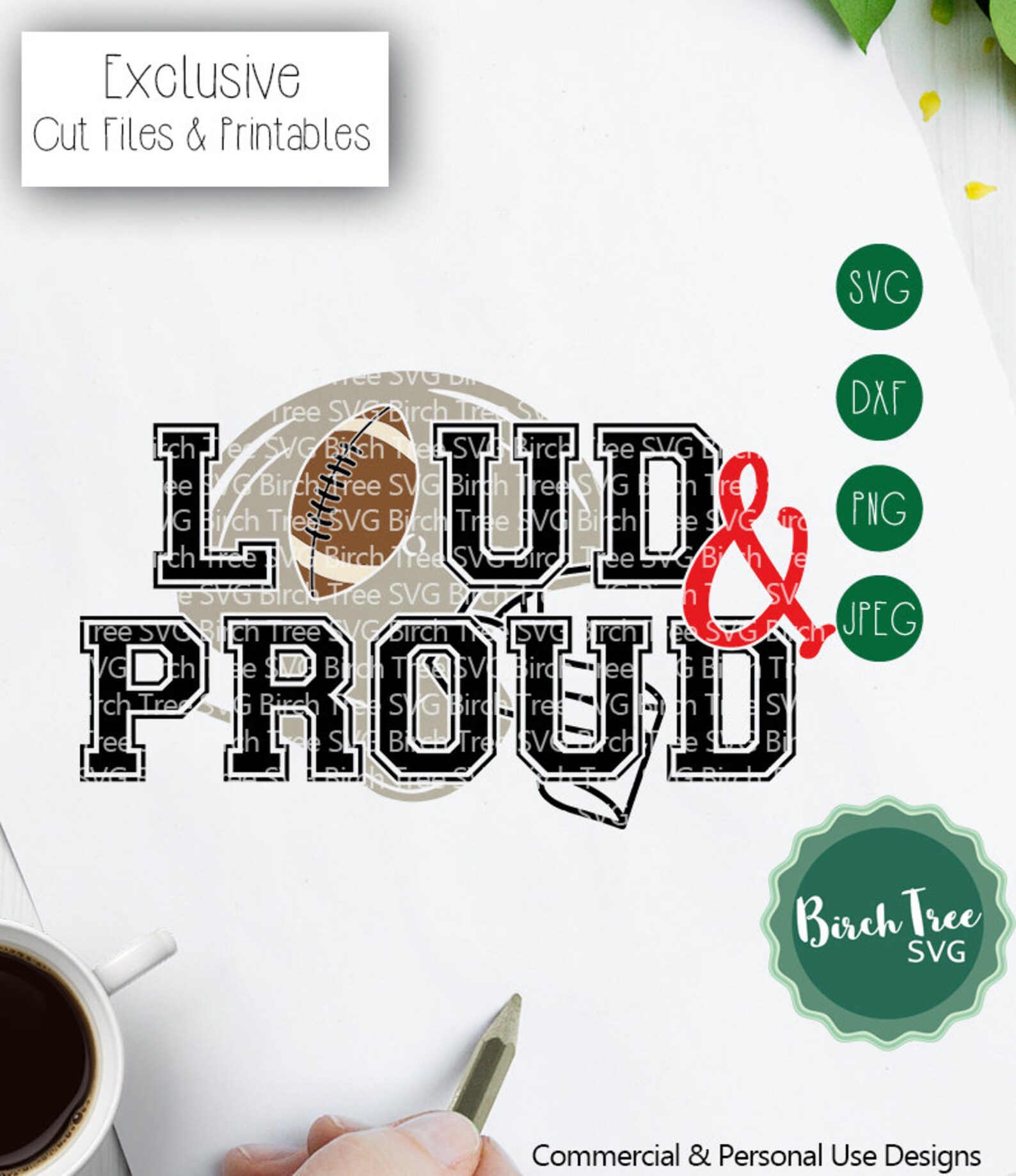 Loud and Proud Svg Football Mom Svg Football Fan Svg Cheer | Etsy