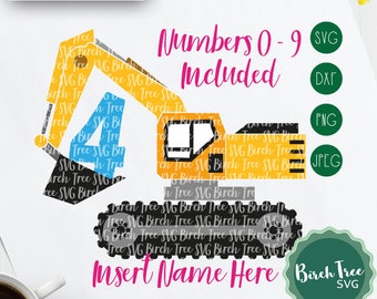 Excavatrice anniversaire SVG, construction chemise d’anniversaire svg, construction anniversaire svg, anniversaire garçon svg, excavatrice svg, fête de construction svg