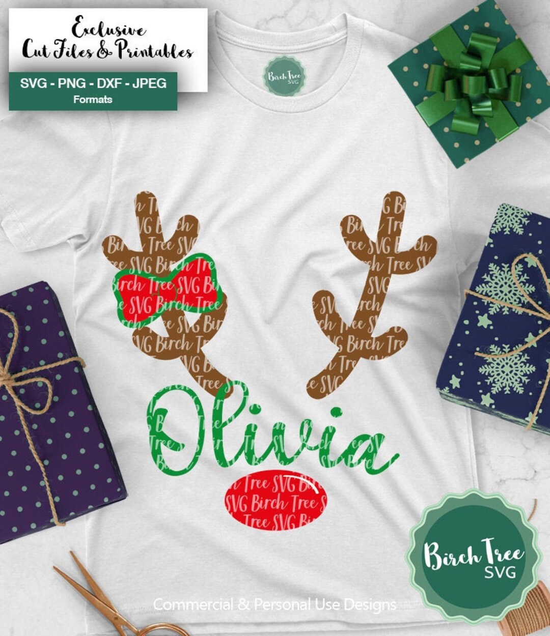 Party Rudolph Svg Rudolph Svg, Reindeer Svg, Girls Christmas Svg, Reindeer Monogram Svg ...