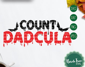 Dadcula SVG, papa Halloween kostuum SVG, Halloween SVG, graaf Dracula SVG, papa shirt SVG, Halloween SVG voor Cricut silhouet snijden bestanden