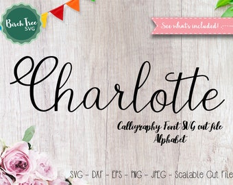 Alphabet SVG Font Cutfile, Modern Calligraphy SVG, Handwritten Script Cricut font Svg, Silhouette Cameo, Digital files, Svg Dxf EPS Png Jpeg