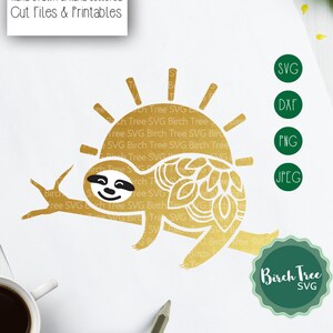 Sloth Mandala SVG Cut File, Sloth Svg Lazy Sloth SVG Sloth Decal Svg Sloth Cut File Sloth Stencil Svg for Cricut Silhouette png dxf jpeg svg