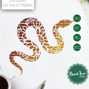 Snake Mandala Svg Cut File, Snake Svg, Snake Silhouette, Snake Decal Svg, Snake Clipart, Snake Svg voor Cricut Silhouette png dxf jpeg svg