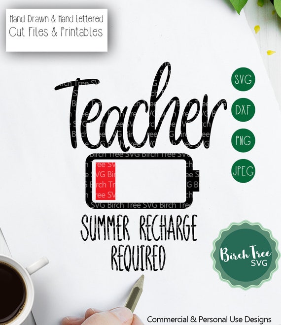 Download Teacher Summer Recharge Required Svg Teacher Svg Teacher Etsy