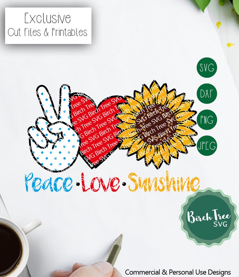 Download Peace Love Sunshine SVG Summer SVG Sunflower SVG cutting ...