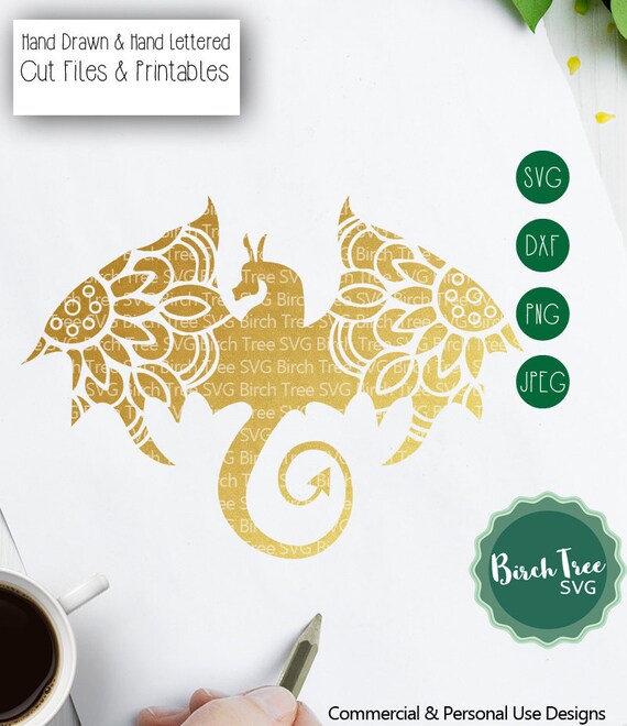 Download Dragon Mandala Svg Cut File Dragon Svg Dragon Clipart Etsy