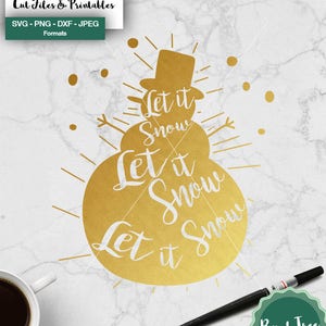 Christmas SVG Cut File, Snowman Let It Snow svg, Snowman svg, Let it snow svg, Christmas SVG Cricut, Christmas SVG sayings, Commercial Use