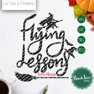 Broom Flying Lessons Svg, Halloween Porch Sign Svg, Wicked Witch Svg, Flying Witch Svg, Halloween Svg Cut Files Cricut Silhouette Cameo