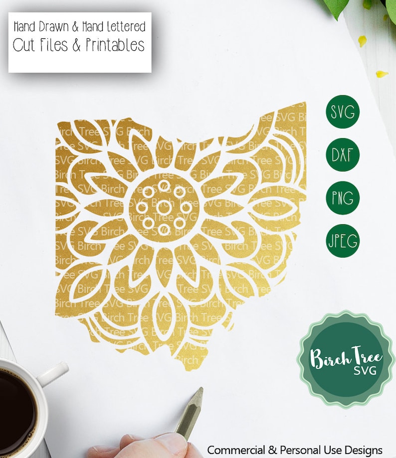 Ohio Mandala SVG Cut File Ohio SVG Mandala Svg Ohio | Etsy