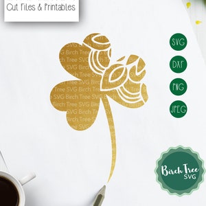 Cloverleaf Mandala SVG Cut File, Shamrock SVG, St Patricks Day Clipart, Irish Svg Cut File, Irish Svg for Cricut Silhouette png dxf jpeg svg
