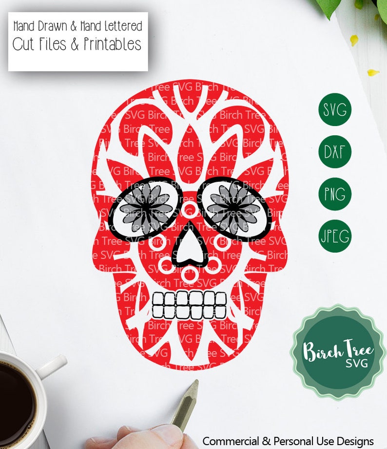 Download Sugar Skull SVG Skull Mandala Svg Cut File Skull Svg Skull ...