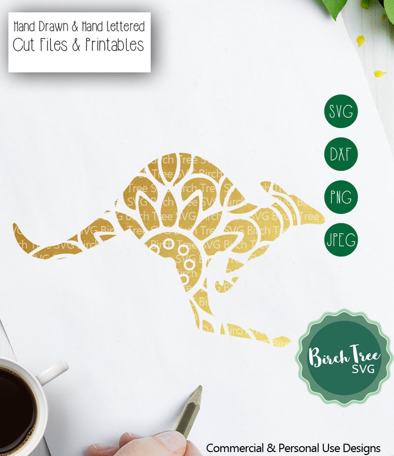 Kangaroo Mandala Svg Kangaroo Svg Cut File Mandala SVG | Etsy