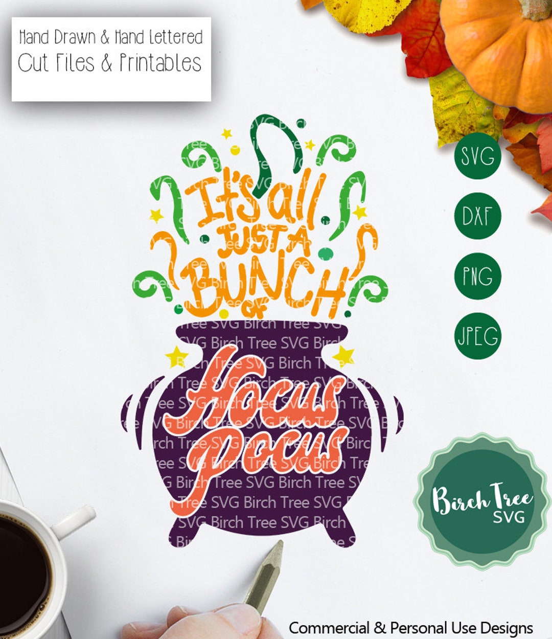 Its All Just a Bunch of Hocus Pocus Svg, Cauldron Svg, Halloween Svg ...
