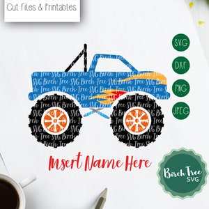 Monster Truck SVG, Monster Truck Cut File, Monster Truck Party, Monster Truck Birthday Shirt Svg, Birthday Boy Girl Silhouette Cricut Files