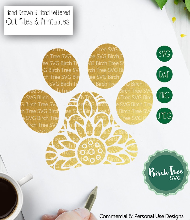 Download Dog Paw Print Mandala Svg Cut File Dog Svg Paw Print SVG ...