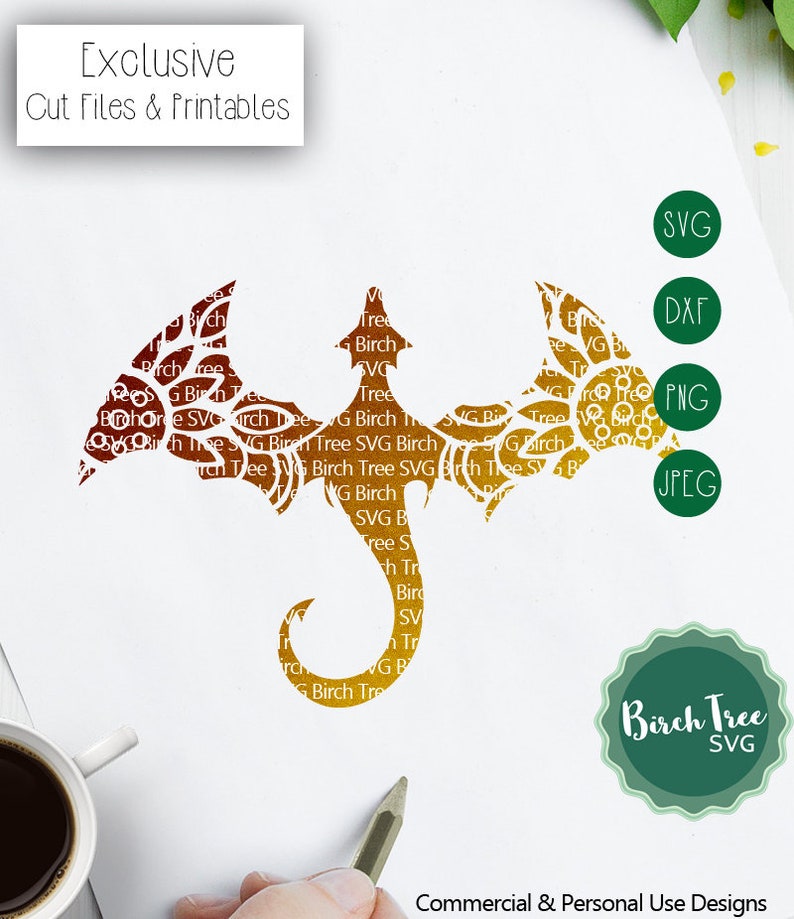 Download Dragon SVG Dragon Mandala SVG Cut File Dragon Stencil Svg ...