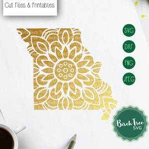 Missouri Mandala SVG schneiden Datei, Missouri SVG, Missouri Clipart Missouri Schablone, Missouri State Svg für Cricut Silhouette Png Dxf Jpeg MO svg