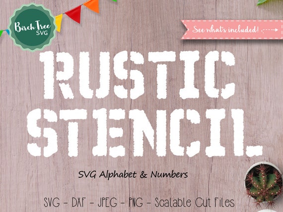 Download Rustic Stencil Font Svg Cutfile Alphabet Army Font Svg Etsy