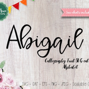 Alphabet SVG Font Cutfile, Modern Calligraphy SVG, Handwritten Script Cricut font Svg, Silhouette Cameo, Digital files, Svg Dxf EPS Png Jpeg