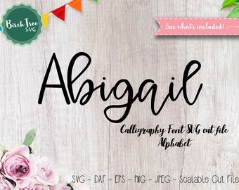 Alphabet SVG Font Cutfile, Modern Calligraphy SVG, Handwritten Script Cricut font Svg, Silhouette Cameo, Digital files, Svg Dxf EPS Png Jpeg