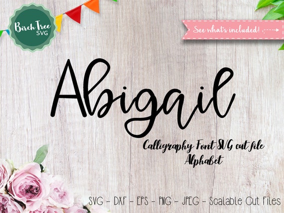 Alphabet SVG Font Cutfile, Modern Calligraphy SVG, Handwritten Script Cricut font Svg, Silhouette Cameo, Digital files, Svg Dxf EPS Png Jpeg