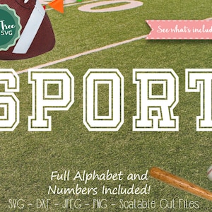 Sport Font SVG Cutfile Alphabet, Jersey Letters and Numbers SVG, Varsity Font Svg, Cricut font Svg, Silhouette Cameo, Svg Dxf EPS Png Jpeg