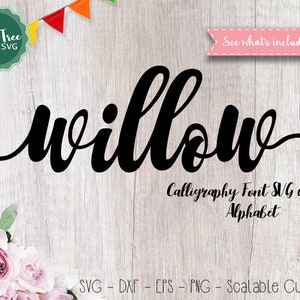 Alphabet SVG Font Cutfile, Modern Calligraphy SVG, Handwritten Script Cricut font Svg, Silhouette Cameo, Digital files, Svg Dxf EPS Png Jpeg