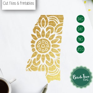 Mississippi Mandala SVG Cut File, Mississippi SVG, Mississippi State Svg, Mississippi Stencil Svg for Cricut Silhouette png dxf jpeg svg