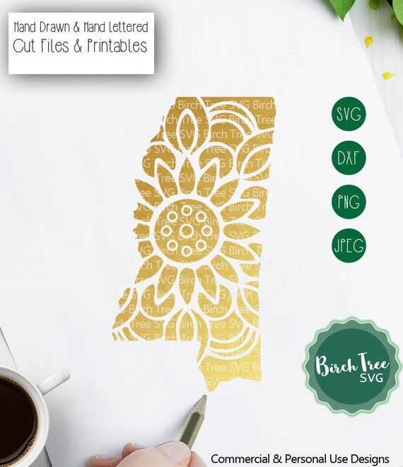 Mississippi Mandala SVG Cut File, Mississippi SVG, Mississippi State Svg, Mississippi Stencil Svg for Cricut Silhouette png dxf jpeg svg