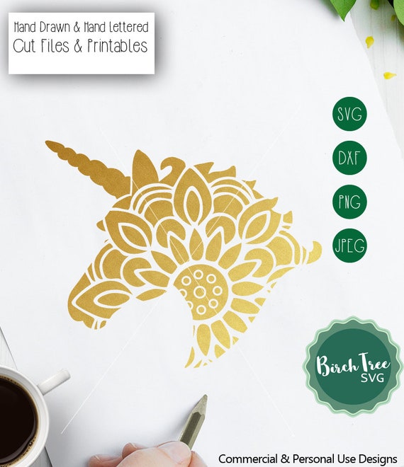 Download Unicorn Head Mandala Svg Cut File Unicorn Svg Floral Etsy PSD Mockup Templates