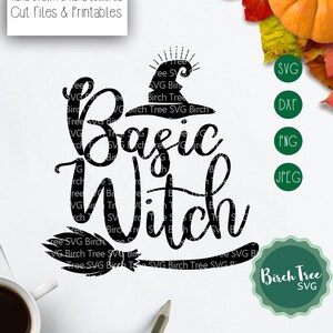 Basic Witch SVG, Halloween Svg, Witch Png, Halloween Shirt Design, Witches Broom Svg, Halloween Svg for Cricut Silhouette png dxf jpeg svg