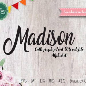 Alphabet SVG Schriftarten Cutfile, Moderne Kalligraphie SVG, Handgeschriebene Schrift Svg, Silhouette Cameo, Digitale Dateien, Svg, Dxf, EPS, Png