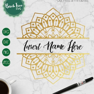 Mandala Monogram SVG, Mandala SVG, Monogram Clipart, Mandala Decal Design, Floral Name Boho Mandala SVG, Cricut Silhouette png dxf jpeg svg