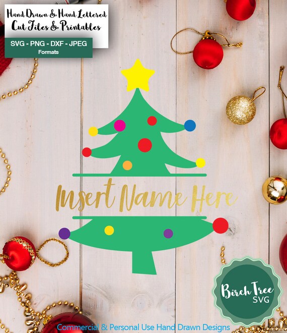 Download Christmas Tree Split Monogram Svg Christmas Tree Monogram Svg Etsy