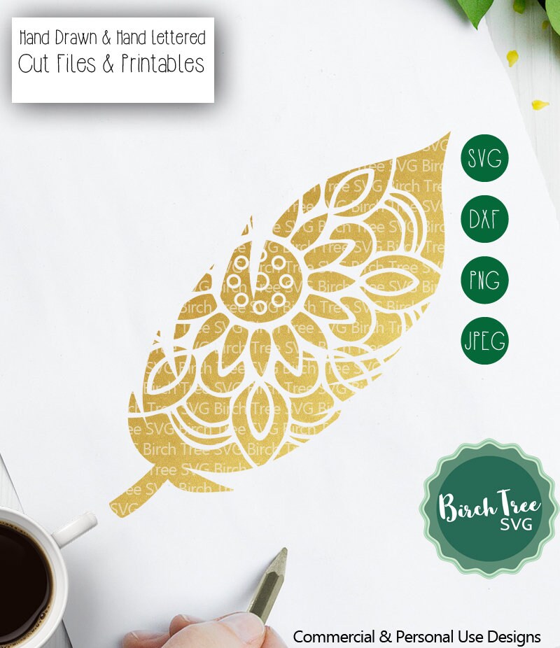 Download Feather Mandala Svg Cut File Feather Svg Feather Zentangle ...