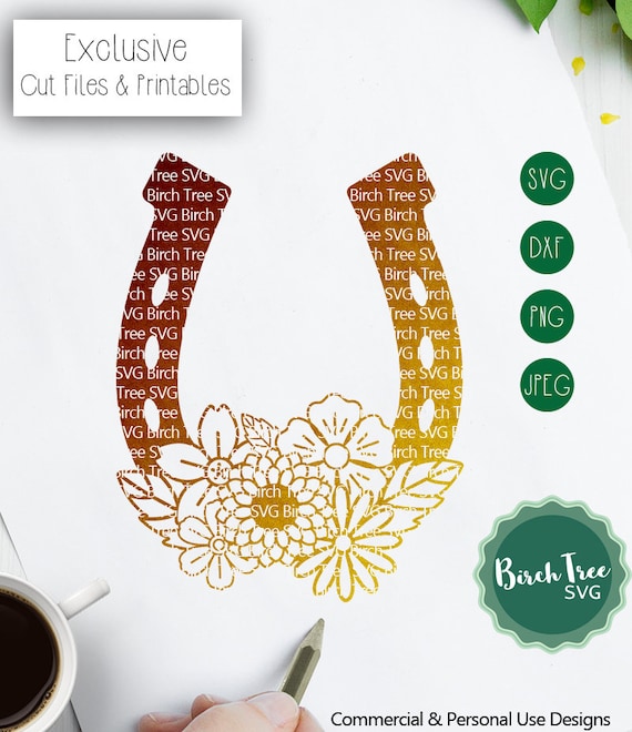 Download Floral Horseshoe Svg Horse Shoe Svg Horse Svg Cut File Etsy